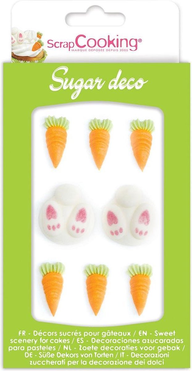 ScrapCooking Suikerdecoraties Konijn/Wortel set/8