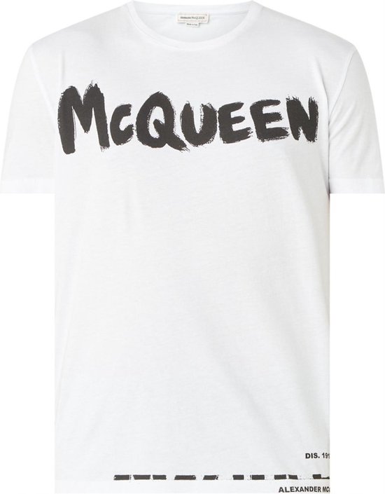 ALEXANDER MCQUEEN T-shirt met logoprint - Wit - Maat XL | bol.com