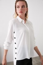 Knoop Gedetailleerd Wit Overhemd | 36