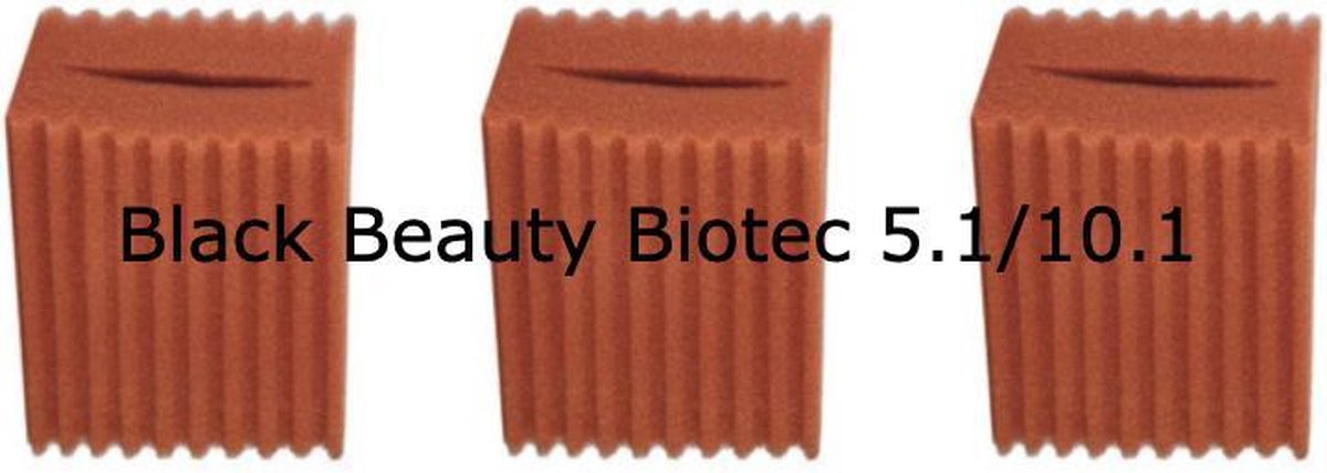 Black Beauty Foam Oase Biotec 5.1/10.1 Fine Red Ribbel 3pcs Geen Origineel!