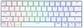 DK61 - 60% Mechanisch Gaming Toetsenbord - Brown Switches - USB - Bluetooth - Mechanical Gaming Keyboard - Wit
