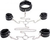 Slave Bondage Shackle Set - BDSM - Bondage - Zwart - Discreet verpakt en bezorgd