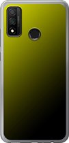 Huawei P Smart (2020) - Smart cover - Geel Zwart - Transparante zijkanten