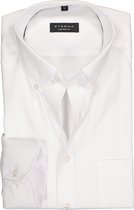 ETERNA comfort fit overhemd - Oxford button-down - wit - Strijkvrij - Boordmaat: 43