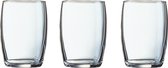24x Morceaux de verres à eau / verres à boire transparent 160 ml - Verres à boire / verre à eau / verre à jus