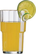 18x Stuks stapelbare waterglazen/drinkglazen transparant 320 ml - Waterglas/drinkglas/sapglas