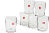 12x Morceaux de verres à eau / verres à boire transparent 280 ml - Verres à boire / verre à eau / verre à gobelet