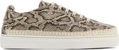 Capobella Vrouwen Leren Python Lage sneakers / Damesschoenen  Isabelle snake - Beige - Maat 38