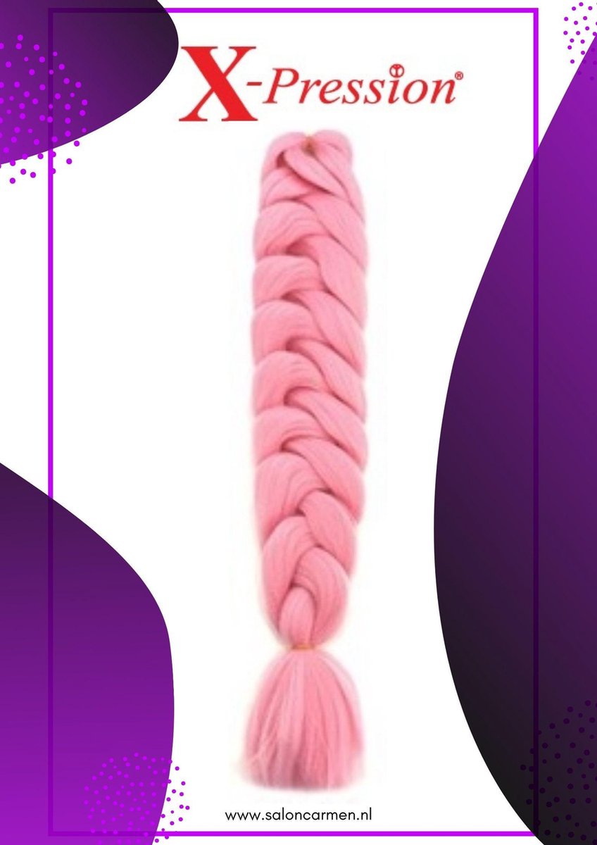 X-pression Ultra Braid Premium - Vlechthaar Roze - Synthetisch haar