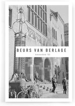 Walljar - Beurs van Berlage '65 - Zwart wit poster