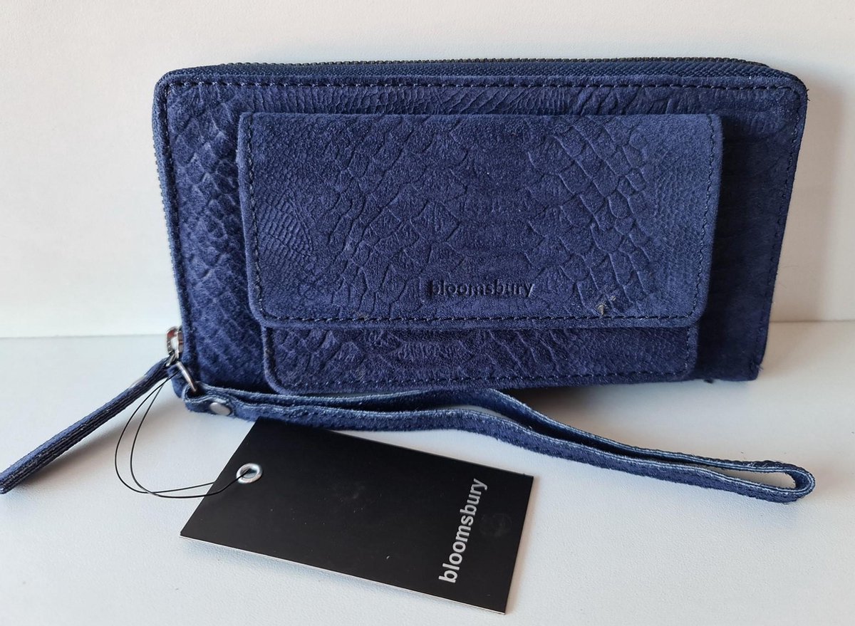 Bloomsbury Ritsportemonnee met voorvakje Snake - Blauw