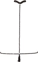 Halsband met ketting - Zwart - Dames Lingerie - Sieraden - Zwart - Discreet verpakt en bezorgd