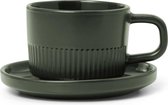 Moments Espressokop en schotel / Olive green