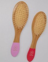 Uek Eco - Haarborstel bamboe duurzaam - verjaardag kado - gift -  pink