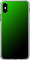 Apple iPhone X/Xs - Smart cover - Groen Zwart - Transparante zijkanten