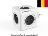 DesignNest PowerCube Original - Grijs - Type E (penaarde voor België) stopcontacten - Uitbreidingsmodel - Stekkerdoos - Adapter