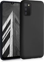 kwmobile telefoonhoesje voor Samsung Galaxy A02s - Hoesje voor smartphone - Back cover in mat zwart