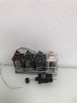 Mini kandelaars op LED - vier stuks - in vier kleuren - incl. snoer