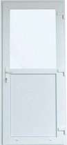 Porte en plastique avec cadre| Porte PVC - 93 x 205 1/2 Glas - Charnière à gauche (CADRES DHK)