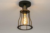 Lumidora Plafondlamp 73493 - E27 - Zwart - Messing - Metaal - ⌀ 15 cm