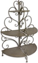 Serveerschaal - Metalen etagère - Bruin - 119,5 cm hoog