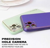 Apple iPhone 12 Pro Max groen Back Cover Luxe High Quality Leather  hoesje met 2x gratis Tempered glass Screenprotector