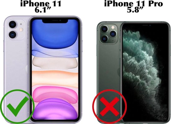 Bookcase Apple iPhone 11 | Bleu | Étui porte-cartes | Porte-monnaie