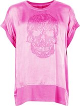 Adia shirt skull opdruk satijn look