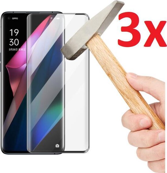 Full Cover 3D Edge Tempered Glass Screen Protector Geschikt Voor Oppo Find  X3 Pro (5G)... | bol.com