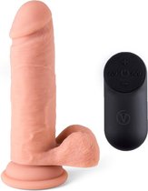 Virgite Vibrerende Realistische Dildo met afstandsbediening R12 - blanke beige