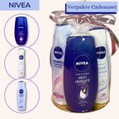 Nivea Geschenkset Cadeau voor Vrouw - Deodorant • Douchegel • Shampoo & Conditioner • Badspons - Cadeau Compleet
