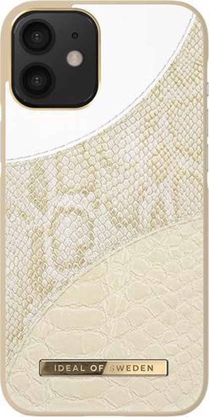 iDeal of Sweden Fashion Case Atelier pour iPhone 12 Mini Serpent Or Crème