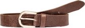 Dames vintage riem leer 3,5 cm Bruin, bandmaat 095