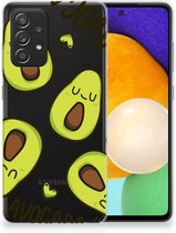 GSM Hoesje Samsung Galaxy A52 Enterprise Editie (5G/4G) Backcase TPU Siliconen Hoesje Transparant Avocado Singing