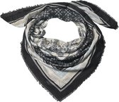Clayre & Eef sjaal 140x140cm zwart