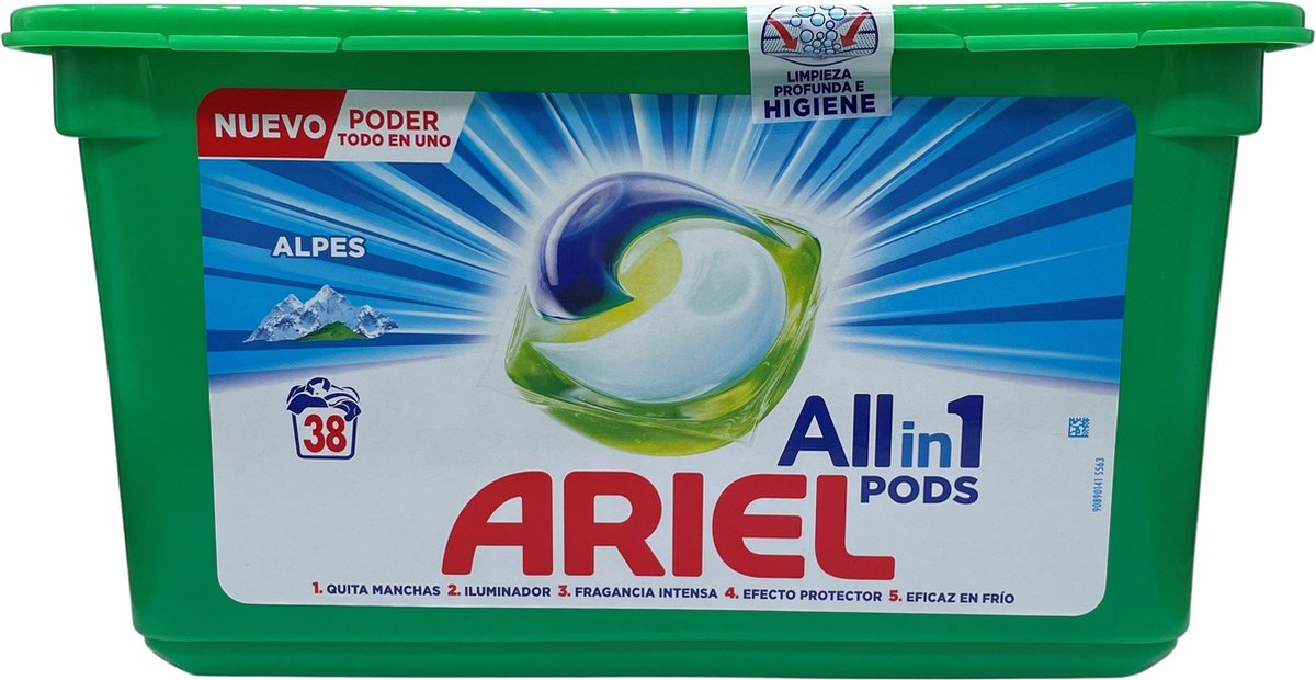Ariel All-in-1 Pods Alpine Wasmiddel 38 stuks