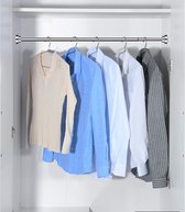 TDR - Tringle de vestiaire - Tringle à vêtements Armoire - Portant à vêtements - Tringle à rideau de douche - Tringle à vêtements - Réglable de 55 à 85 CM - acier inoxydable