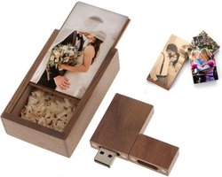 Barcelona usb stick en hout doos bedrukken 16GB