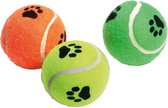 Hondenspeelgoed Tennisbal Smash met Squeaker 3 stuks - 6,5 cm - Willekeurig - 6 cm