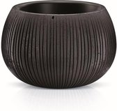Prosperplast Beton Bowl bloempot met inzet - zwarte kleur