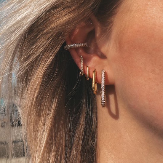 Landgoed Giftig voor Jobo By JET - Mini oval earrings - Goudkleurige oorbellen - goud - Small  size - Waterproef | bol.com
