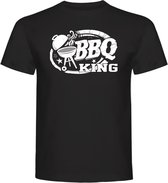 T-Shirt - Casual T-Shirt - Fun T-Shirt - Fun Tekst - Lifestyle T-Shirt - Barbecue - Zomer - Food - BBQ - BBQ King - Zwart - Maat XXL