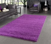 Flycarpets Candy Shaggy Vloerkleed - 120x170cm - Paars - Hoogpolig