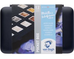 Van Gogh Aquarelverf pocket box Specialty Colours met 12 kleuren in halve Napjes