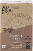 Theezakjes Zoethout Smaak Grote verpakking 60 zakjes 2 gram Alex Meijer Fair Trade