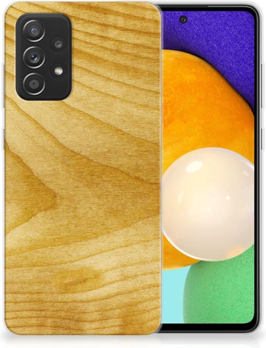 Samsung Galaxy A52 (5G/4G) Bumper Hoesje Licht Hout
