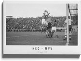 Walljar - NEC - MVV '47 - Zwart wit poster met lijst