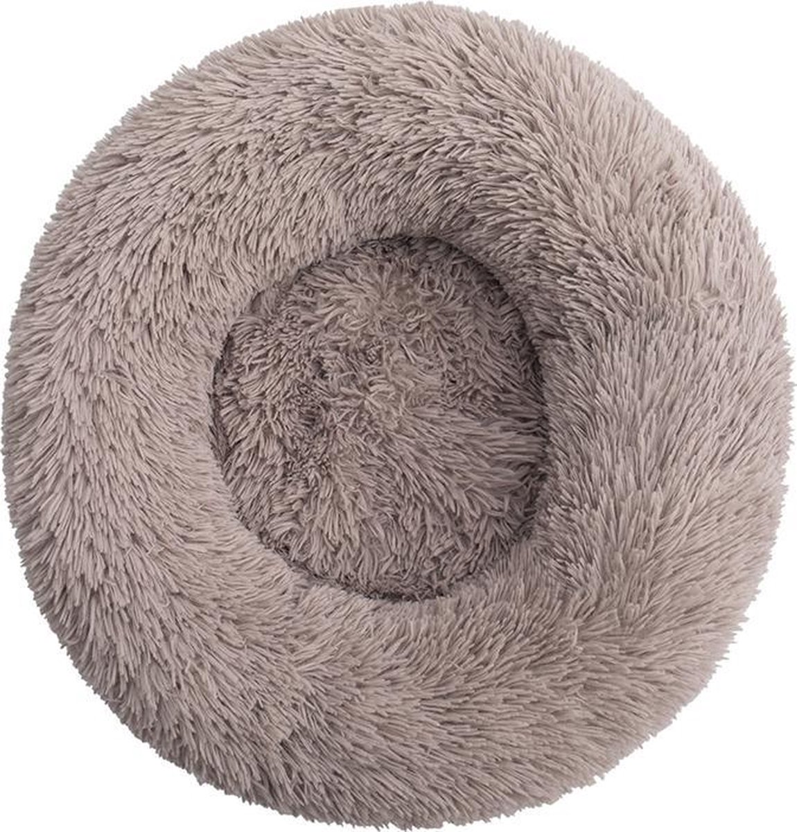 KUSSIES® Kussen 80 Cm Met Wasbare Hoes - Taupe - Hondenkussen Speelkussen Kind - Donut Zitzak Rond Hondenmand Grijsbruin Grijs Bruin Grijsbruine