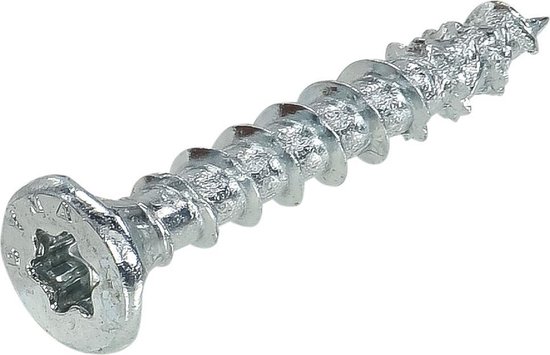 Dynaplus - Unischroeven - Torx 10 platkop - 3 x 20mm - Verzinkt - Voldraad (200 stuks)