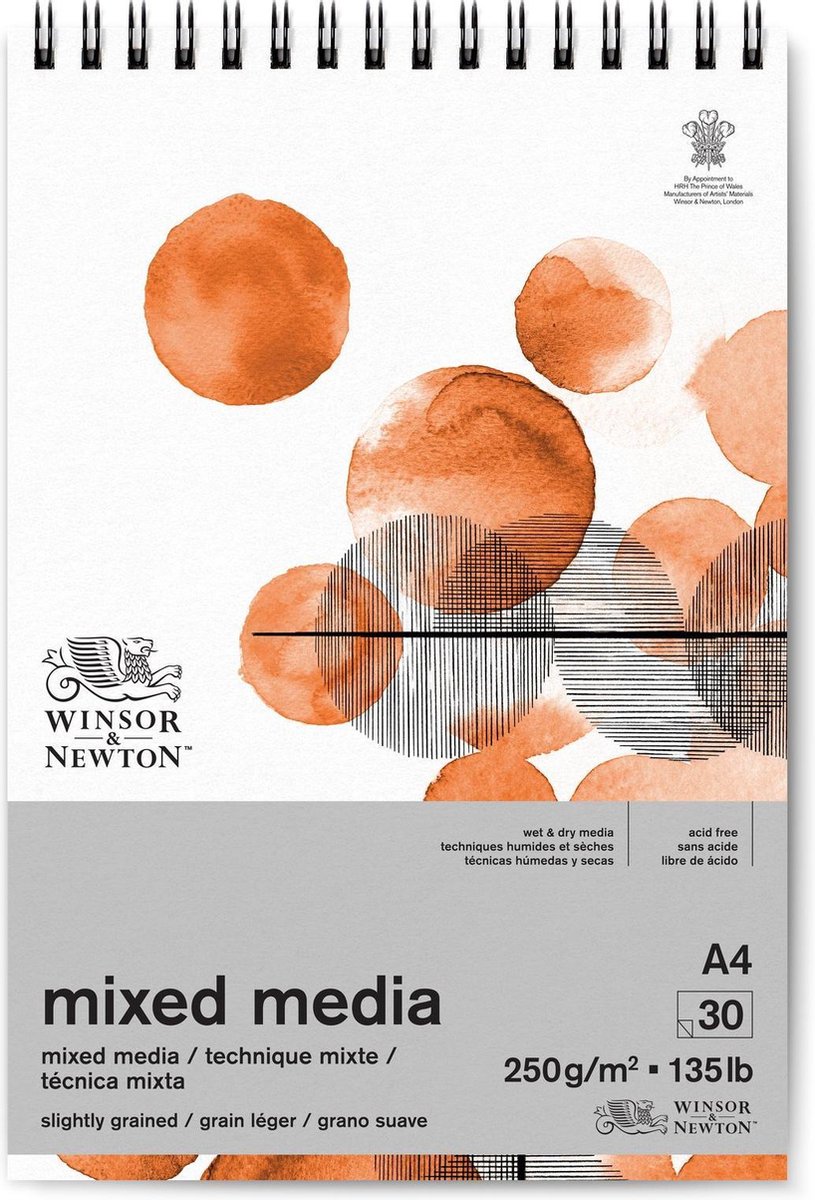 Winsor & Newton Mixed Media Blok 30 vel 250gr A4 - Winsor & Newton